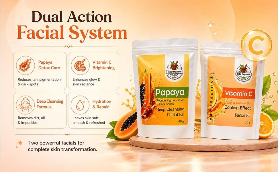 Combo  Pack Papaya + Vitamin C Face Wash